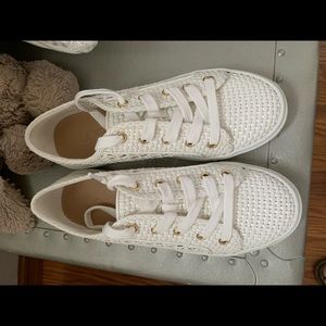 LOFT Woven Lace Up Sneakers